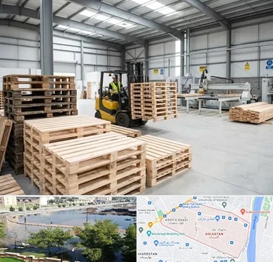 پالت چوبی در گلستان اهواز 