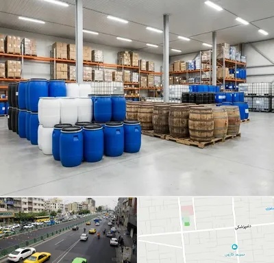 بشکه در خیابان دامپزشکی