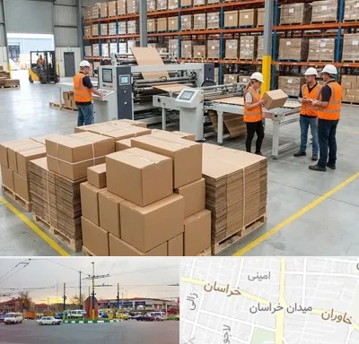کارتن بسته بندی در میدان خراسان