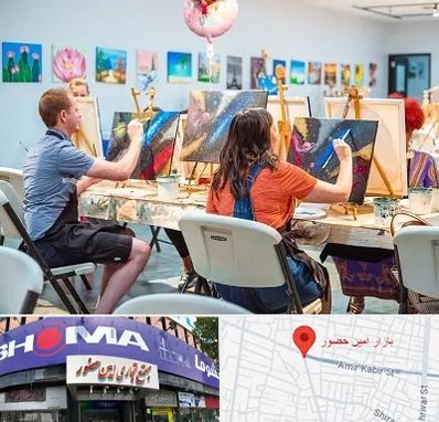 آموزشگاه رنگ روغن در امین حضور