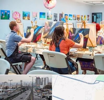 آموزشگاه رنگ روغن در بلوار ارتش