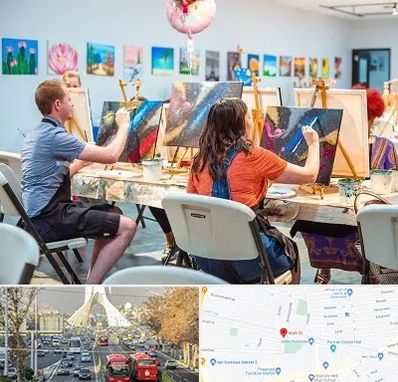 آموزشگاه رنگ روغن در خیابان آزادی