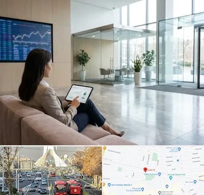 بانک اقتصاد نوین در خیابان آزادی 