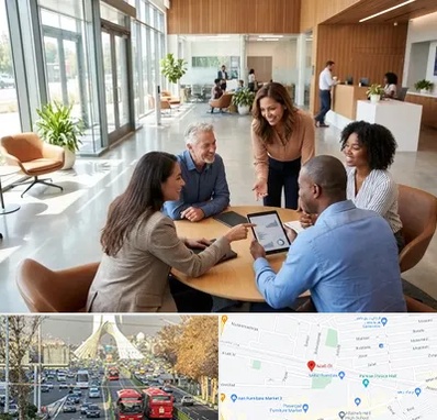 بانک کارآفرین در خیابان آزادی 