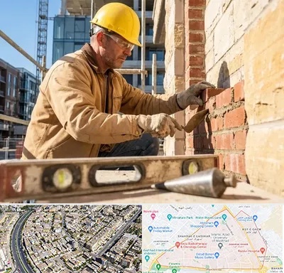 بنایی در شهرک غرب مشهد 