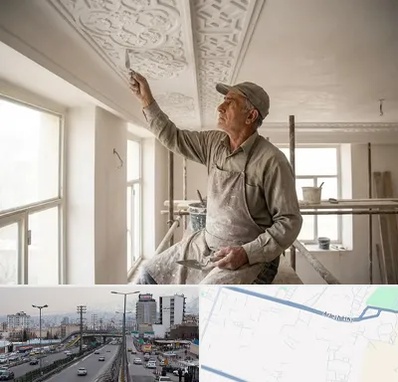 گچ کاری و گچبری در بلوار ارتش