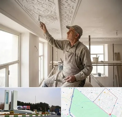گچ کاری و گچبری در بلوار فلسیطین مشهد 