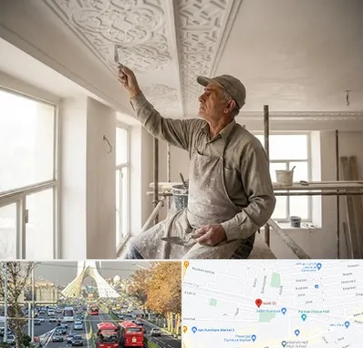 گچ کاری و گچبری در خیابان آزادی 