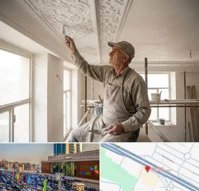 گچ کاری و گچبری در لاله پارک تبریز 