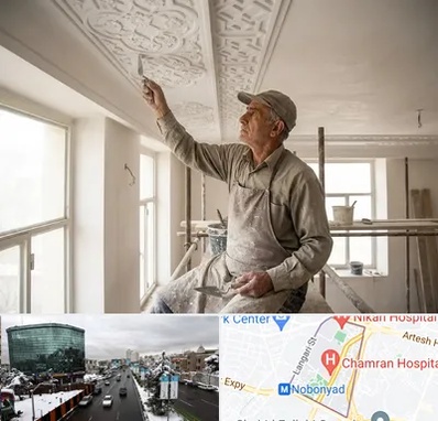 گچ کاری و گچبری در اقدسیه 