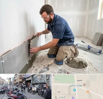 نصب کاشی و سرامیک در چهارراه استانبول