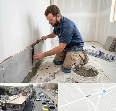نصب کاشی و سرامیک در خیابان دماوند