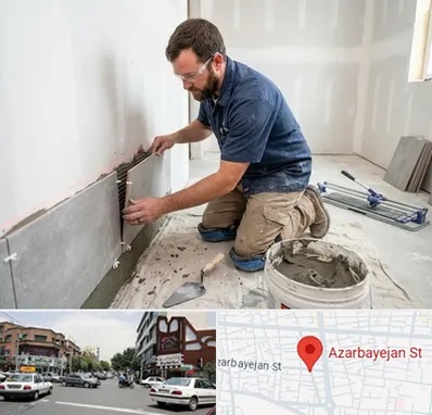 نصب کاشی و سرامیک در خیابان آذربایجان