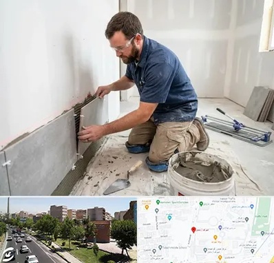 نصب کاشی و سرامیک در شهرک آزمایش