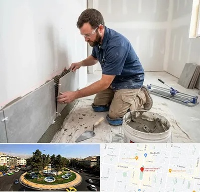 نصب کاشی و سرامیک در هفت حوض