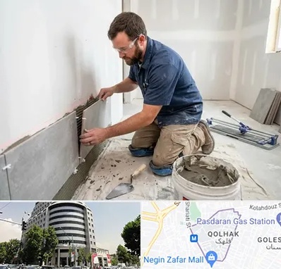 نصب کاشی و سرامیک در قلهک 