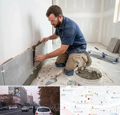 نصب کاشی و سرامیک در کارگر شمالی