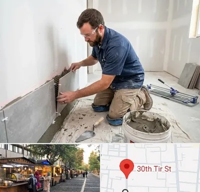 نصب کاشی و سرامیک در سی تیر
