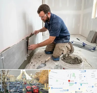 نصب کاشی و سرامیک در خیابان آزادی 