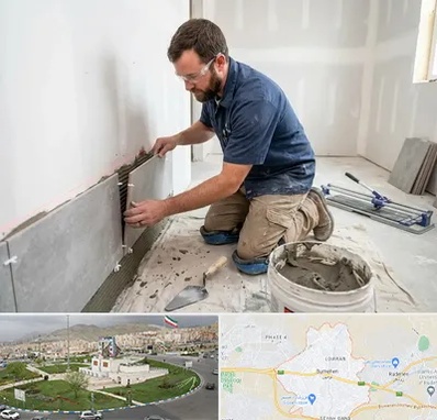 نصب کاشی و سرامیک در بومهن