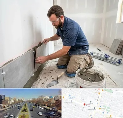 نصب کاشی و سرامیک در بلوار معلم مشهد 