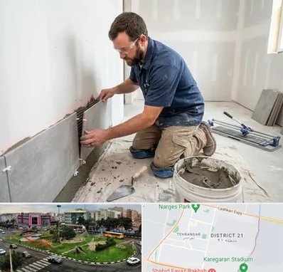 نصب کاشی و سرامیک در تهرانسر