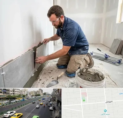 نصب کاشی و سرامیک در خیابان دامپزشکی