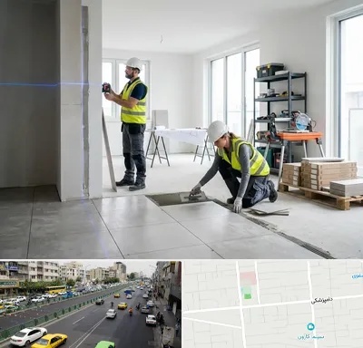 بازسازی ساختمان در خیابان دامپزشکی