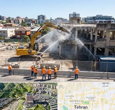تخریب ساختمان در شمال تهران 