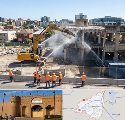 تخریب ساختمان در ایرانشهر