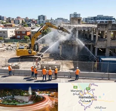تخریب ساختمان در همدان