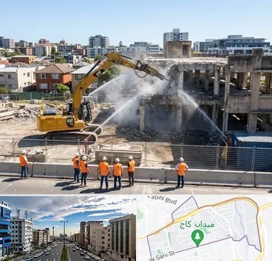 تخریب ساختمان در سعادت آباد