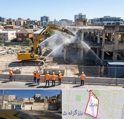 تخریب ساختمان در اتابک