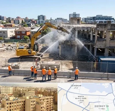تخریب ساختمان در جنوب غرب تهران