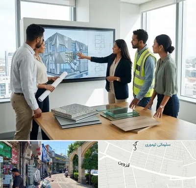 نمای ساختمان در خیابان قزوین