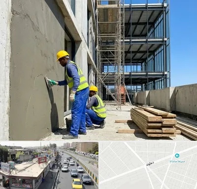 سیمان کاری در خیابان دماوند