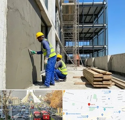 سیمان کاری در خیابان آزادی 
