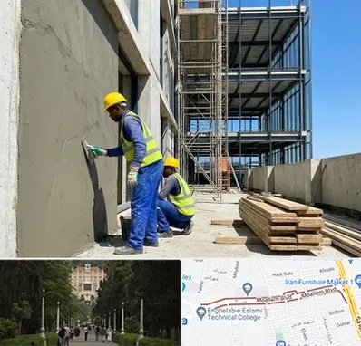 سیمان کاری در بلوار معلم رشت 