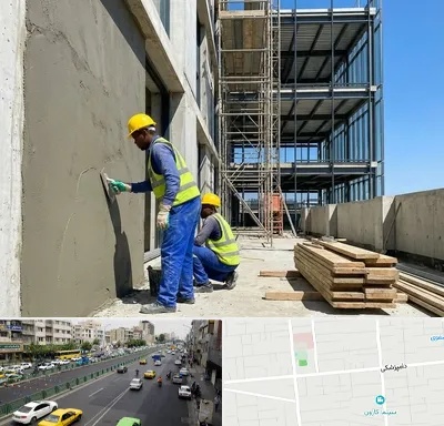 سیمان کاری در خیابان دامپزشکی