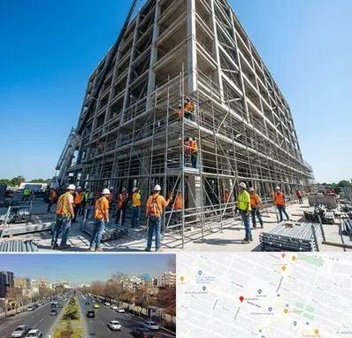 داربست در بلوار معلم مشهد 