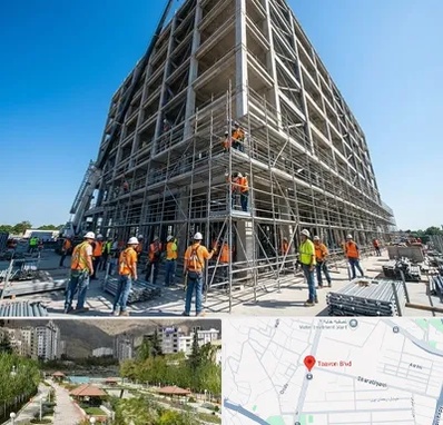 داربست در بلوار تعاون 