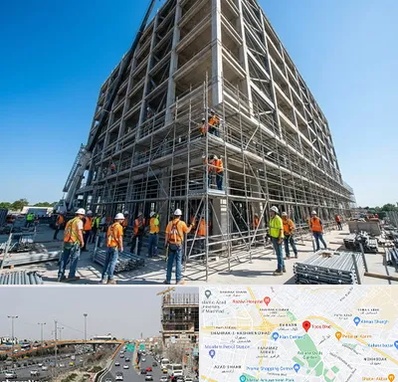 داربست در بلوار توس مشهد 