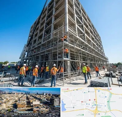 داربست در شهرک راه آهن