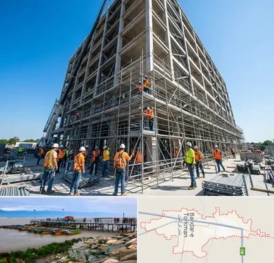 داربست در بندر ترکمن