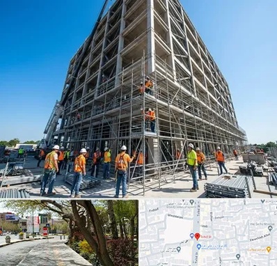 داربست در خیابان توحید اصفهان 