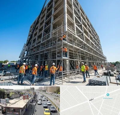 داربست در خیابان دماوند
