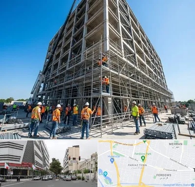 داربست در بلوار فردوس