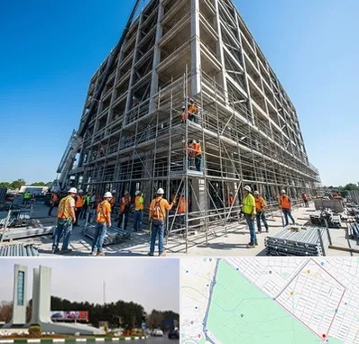 داربست در بلوار فلسیطین مشهد 