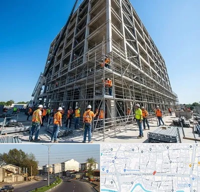داربست در ضیابری رشت