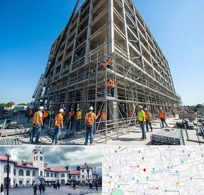 داربست در میدان شهرداری رشت
